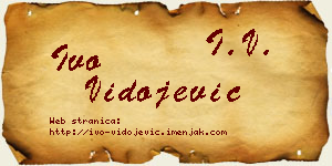 Ivo Vidojević vizit kartica